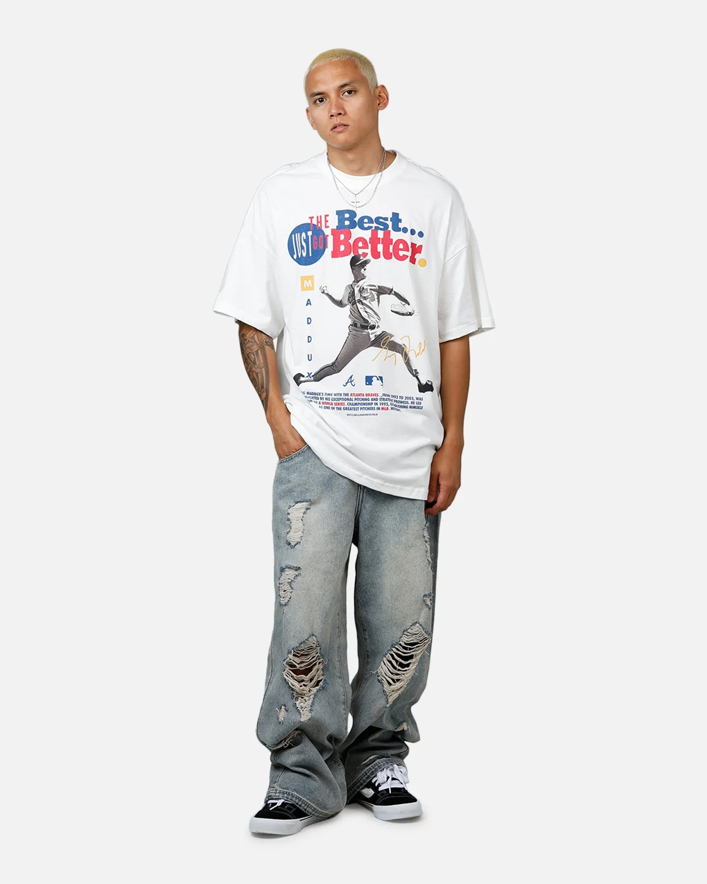 Mitchell & Ness Atlanta Braves Gregory "Mad Dog" Maddux Got Better T-Shirt Vintage White sold by Culture Kings product image thumbnail 3