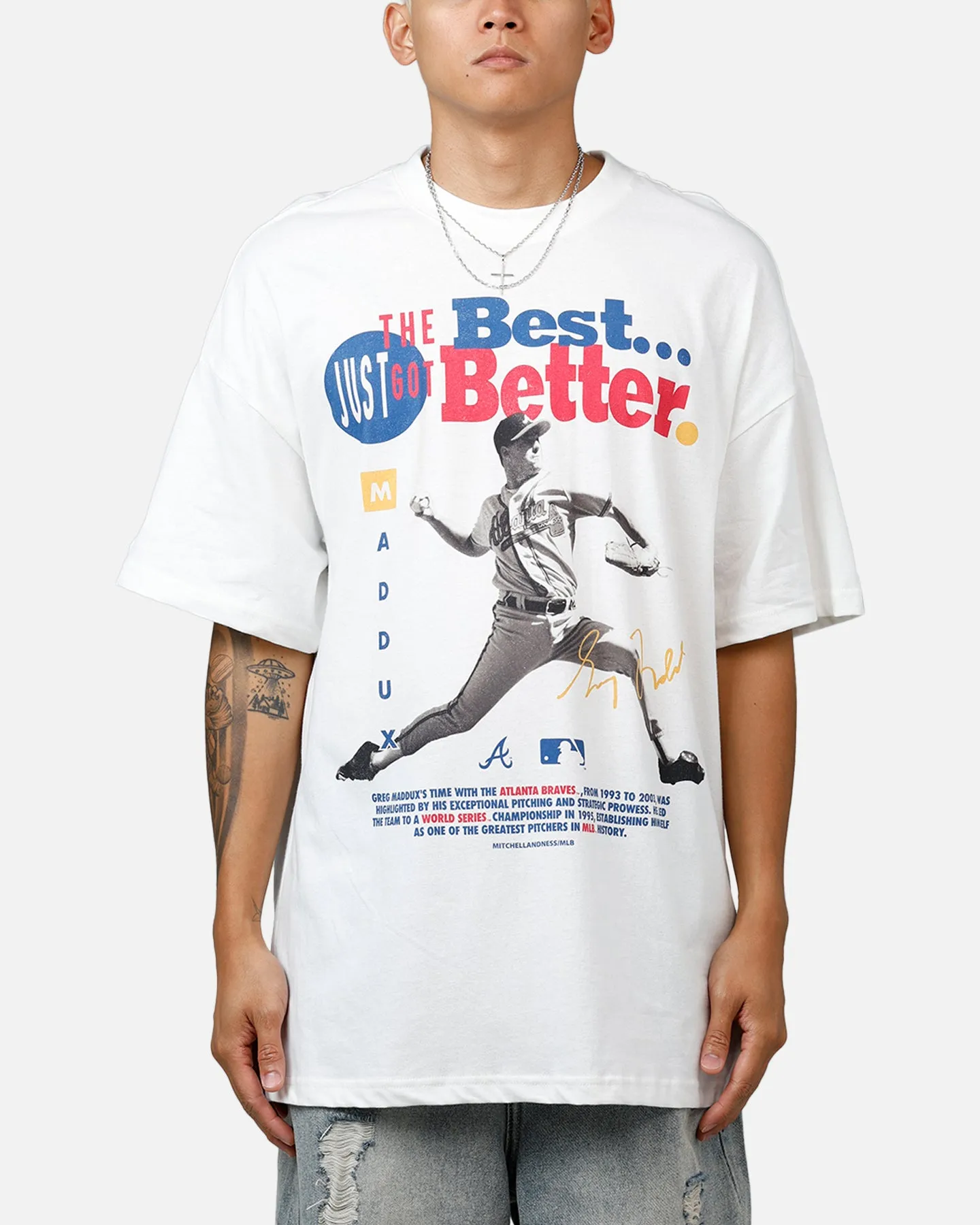 Mitchell & Ness Atlanta Braves Gregory "Mad Dog" Maddux Got Better T-Shirt Vintage White sold by Culture Kings