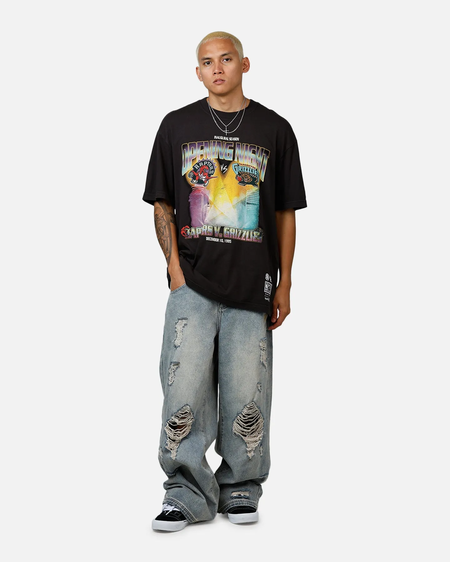 Mitchell & Ness Opening Night T-Shirt Overdyed Black sold by Culture Kings product image thumbnail 3