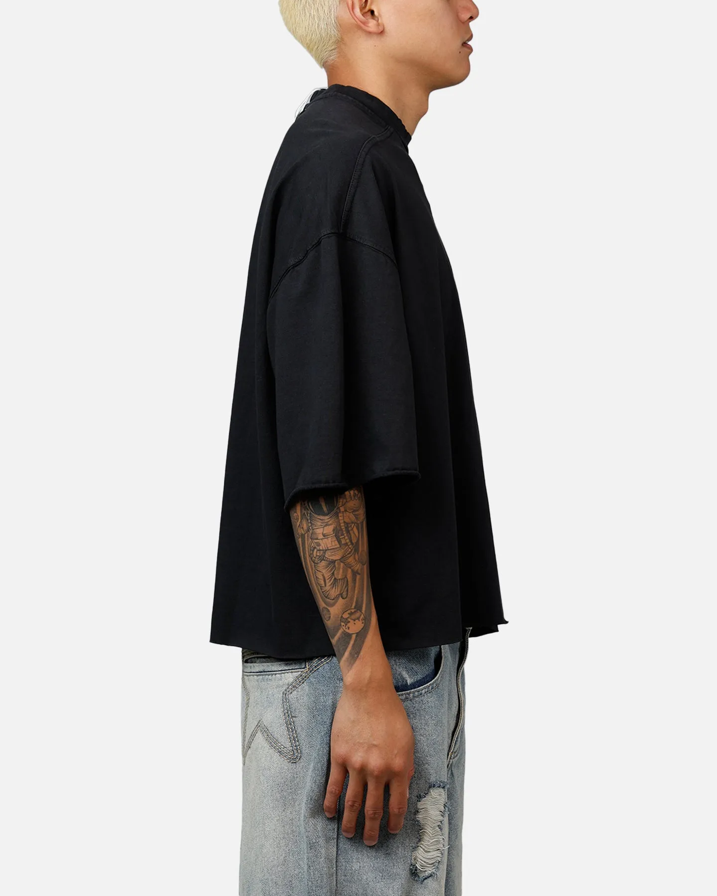 MNML Oversized Raw Hem T-Shirt Washed Black sold by Culture Kings product image thumbnail 4
