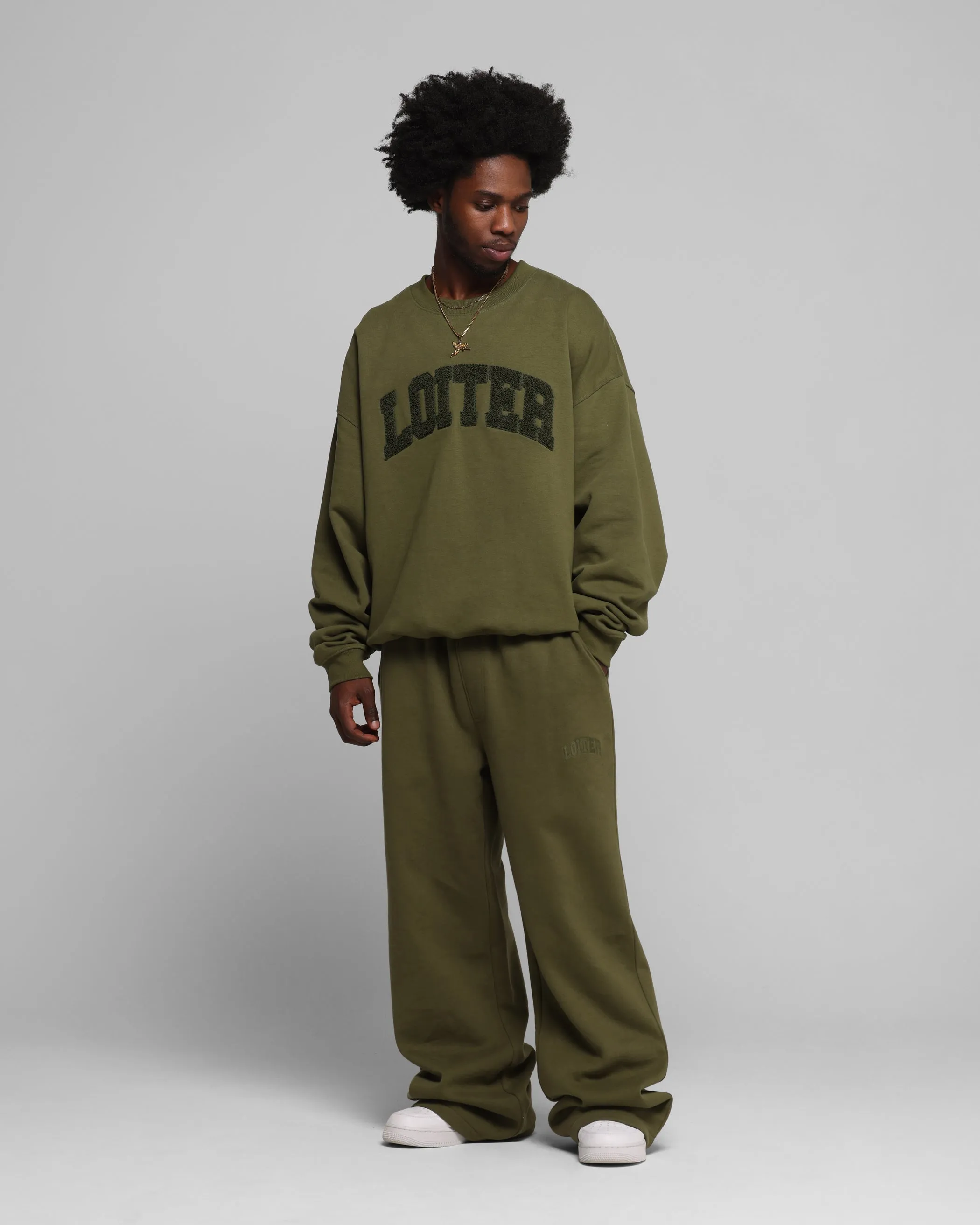 Loiter Arch Premium Sweat Pants Khaki sold by Culture Kings product image thumbnail 2