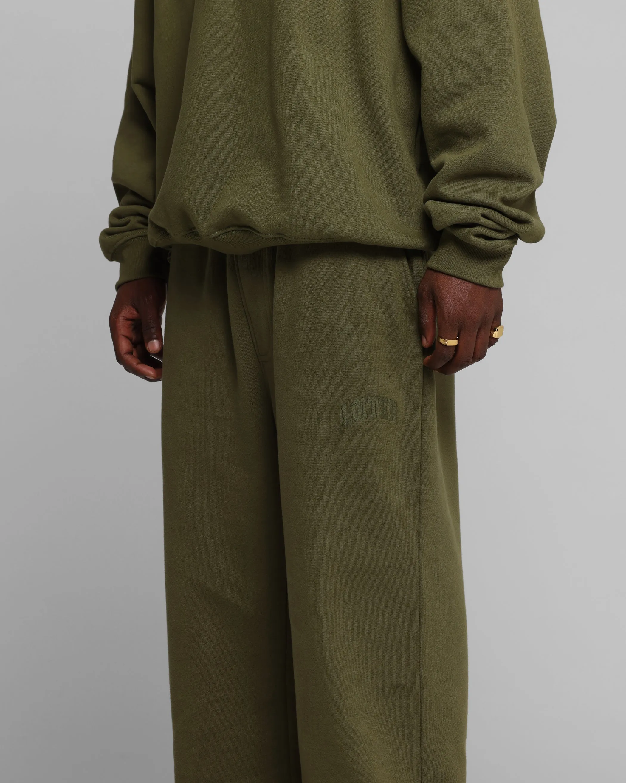 Loiter Arch Premium Sweat Pants Khaki sold by Culture Kings product image thumbnail 4