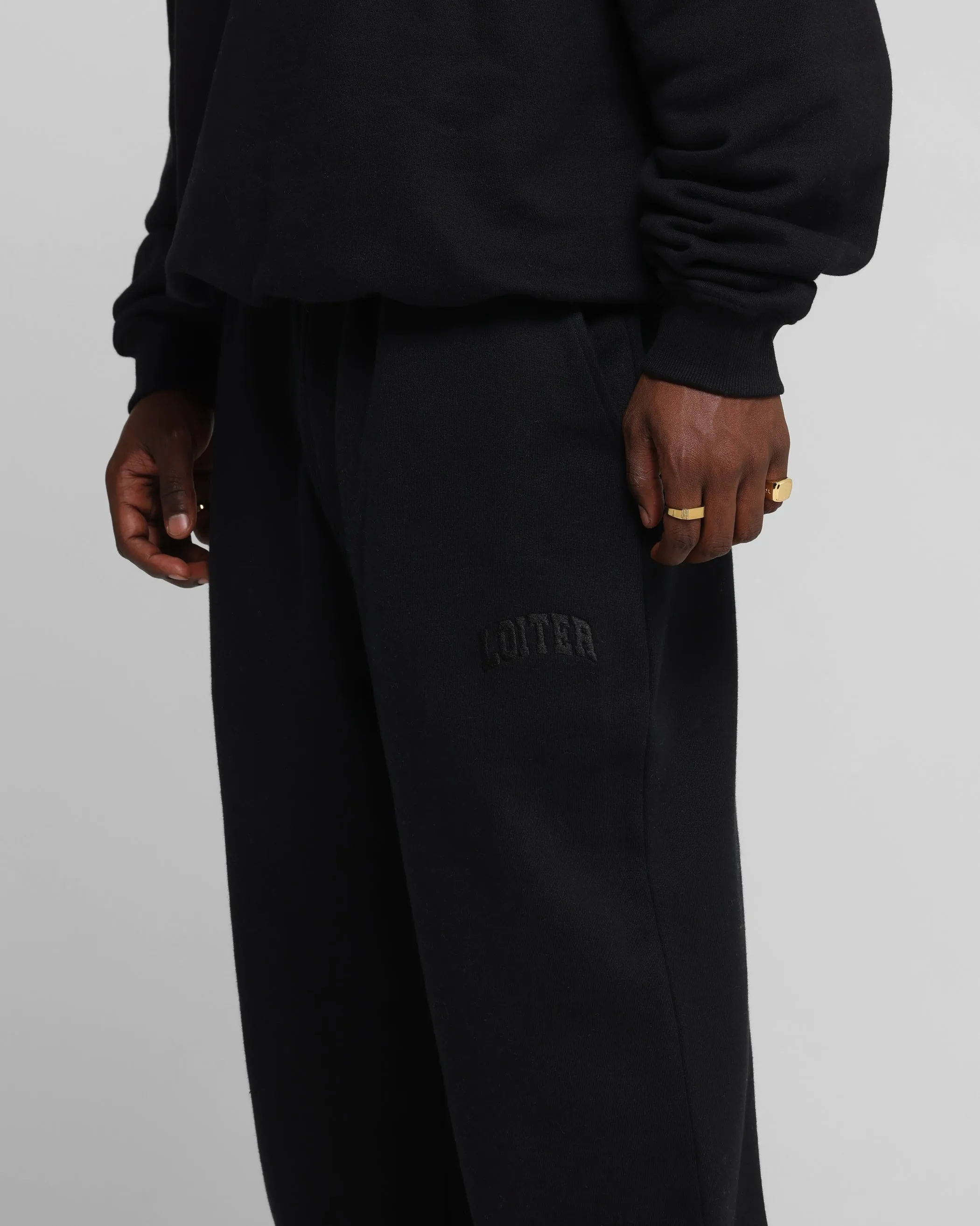 Loiter Arch Premium Sweat Pants Black sold by Culture Kings product image thumbnail 4