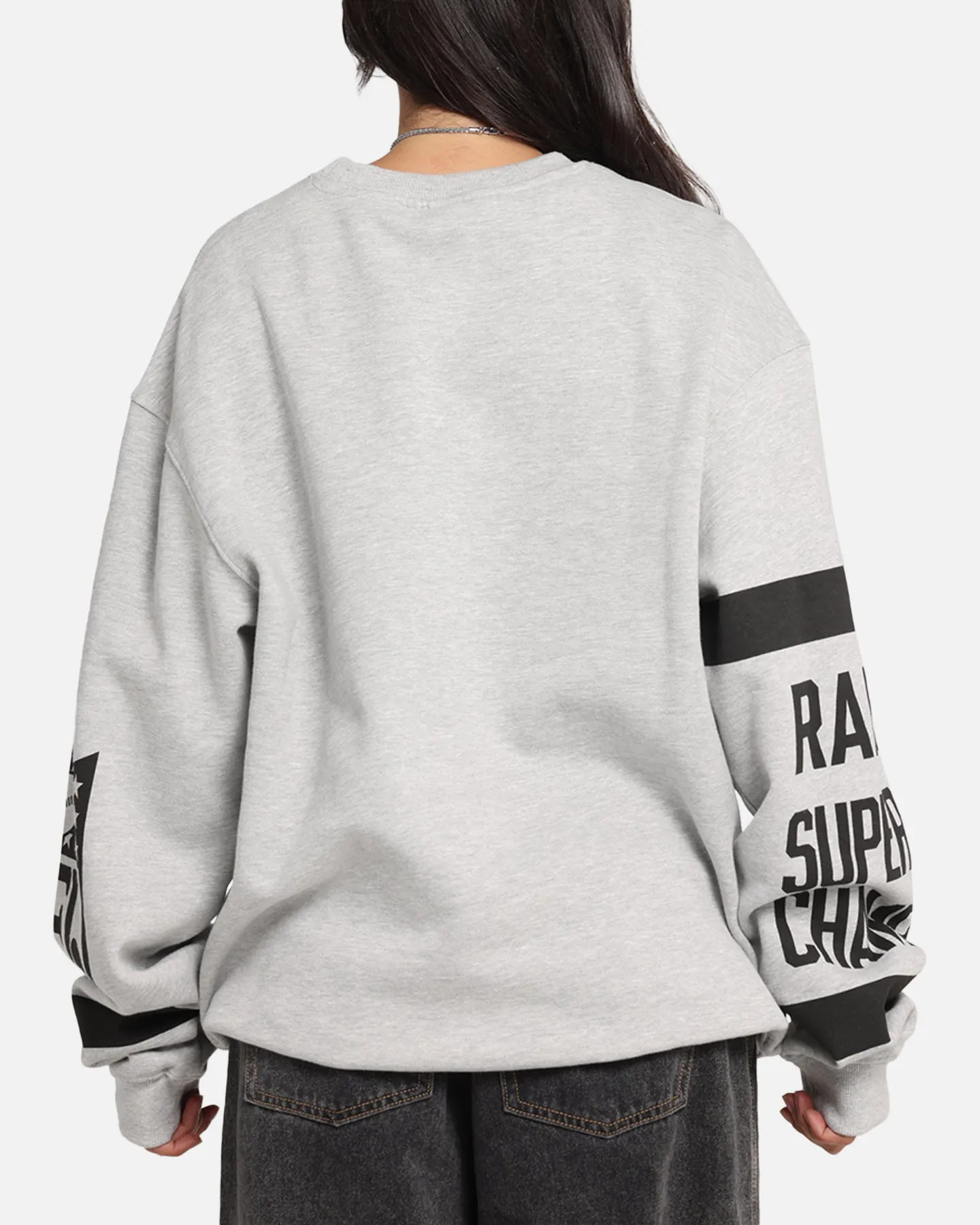 Mitchell & Ness Las Vegas Raiders Letterform Crewneck Grey Marle/Official Team Color sold by Culture Kings product image thumbnail 3