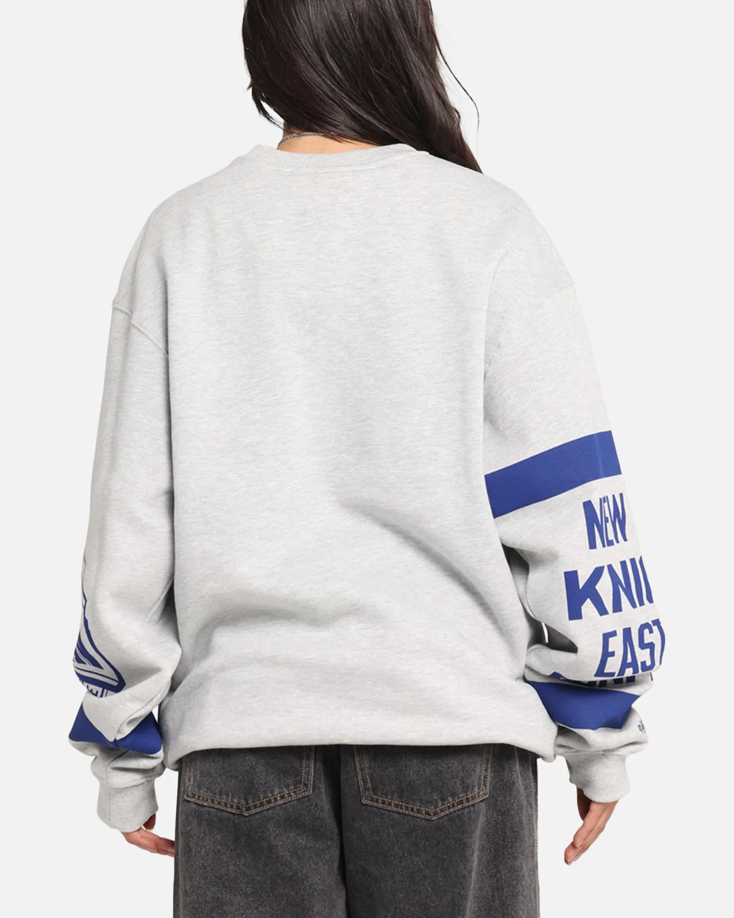 Mitchell & Ness New York Knicks Letterform Crewneck Grey Marle/Official Team Color sold by Culture Kings product image thumbnail 3