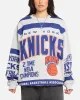 Mitchell & Ness New York Knicks Letterform Crewneck Grey Marle/Official Team Color sold by Culture Kings