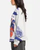 Mitchell & Ness New York Knicks Letterform Crewneck Grey Marle/Official Team Color sold by Culture Kings