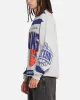 Mitchell & Ness New York Knicks Letterform Crewneck Grey Marle/Official Team Color sold by Culture Kings
