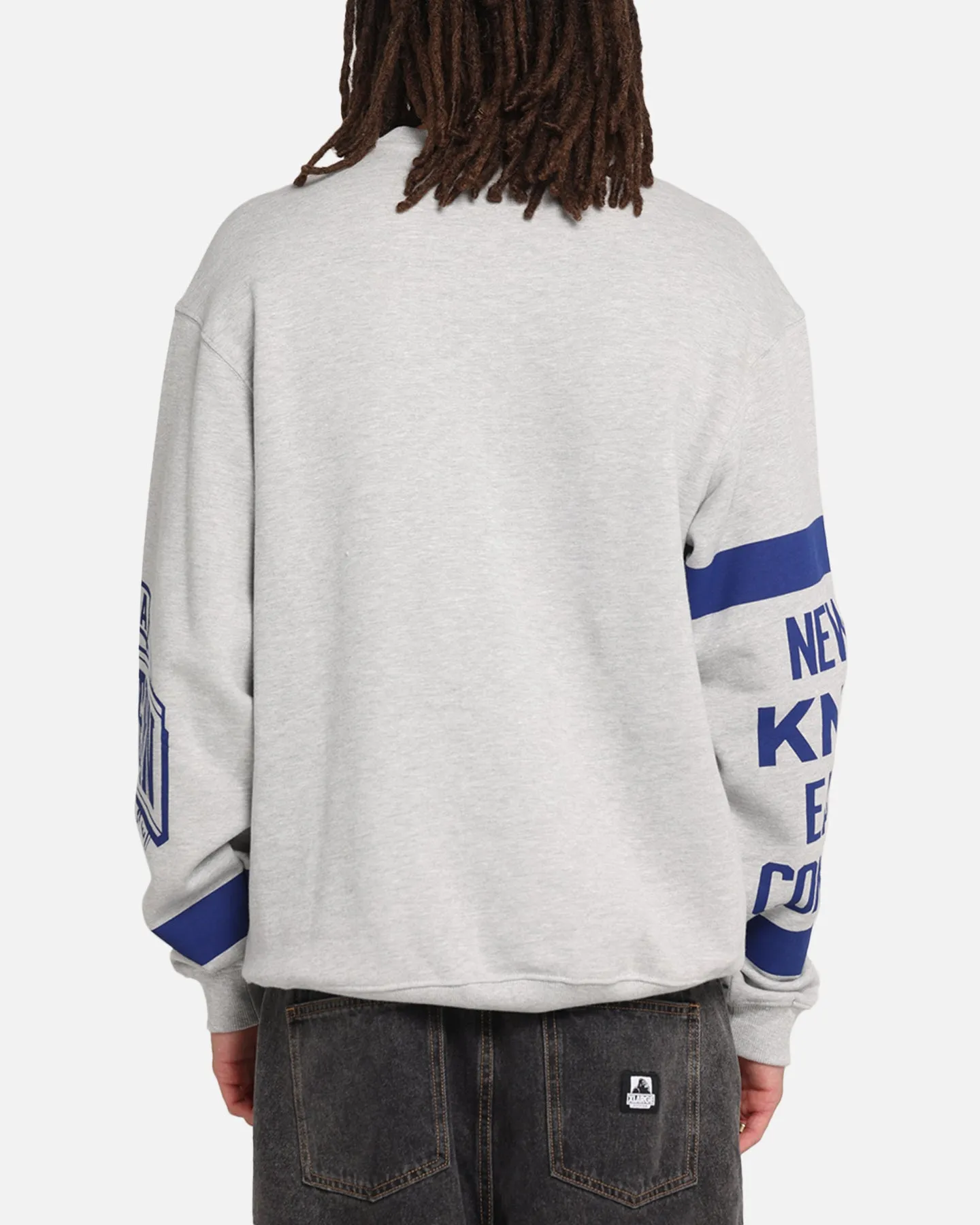 Mitchell & Ness New York Knicks Letterform Crewneck Grey Marle/Official Team Color sold by Culture Kings product image thumbnail 3