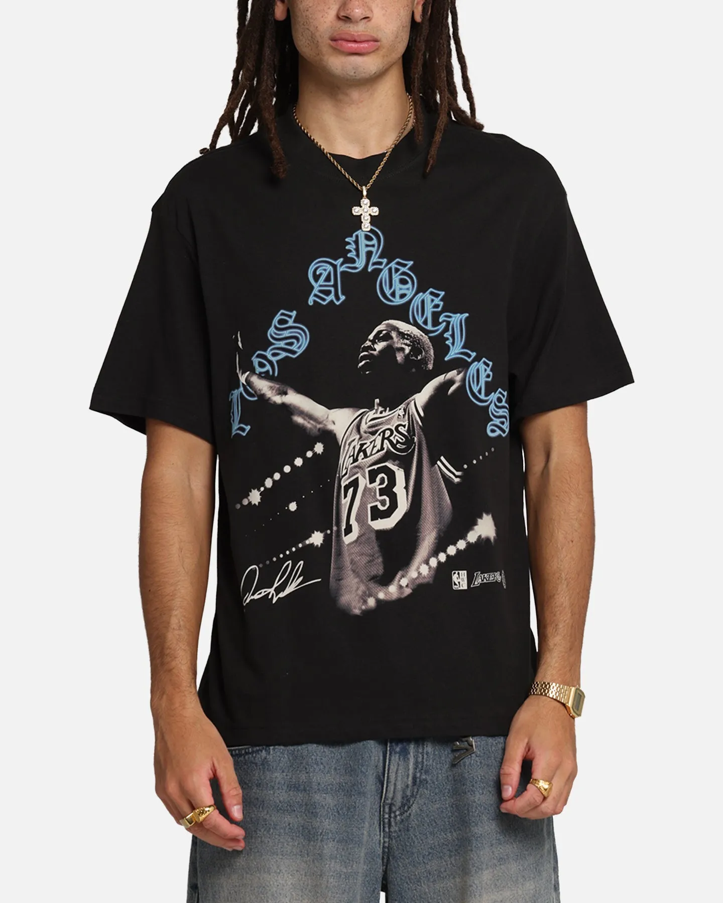 Mitchell & Ness Los Angeles Lakers Dennis Rodman Xray Glow T-Shirt Black sold by Culture Kings