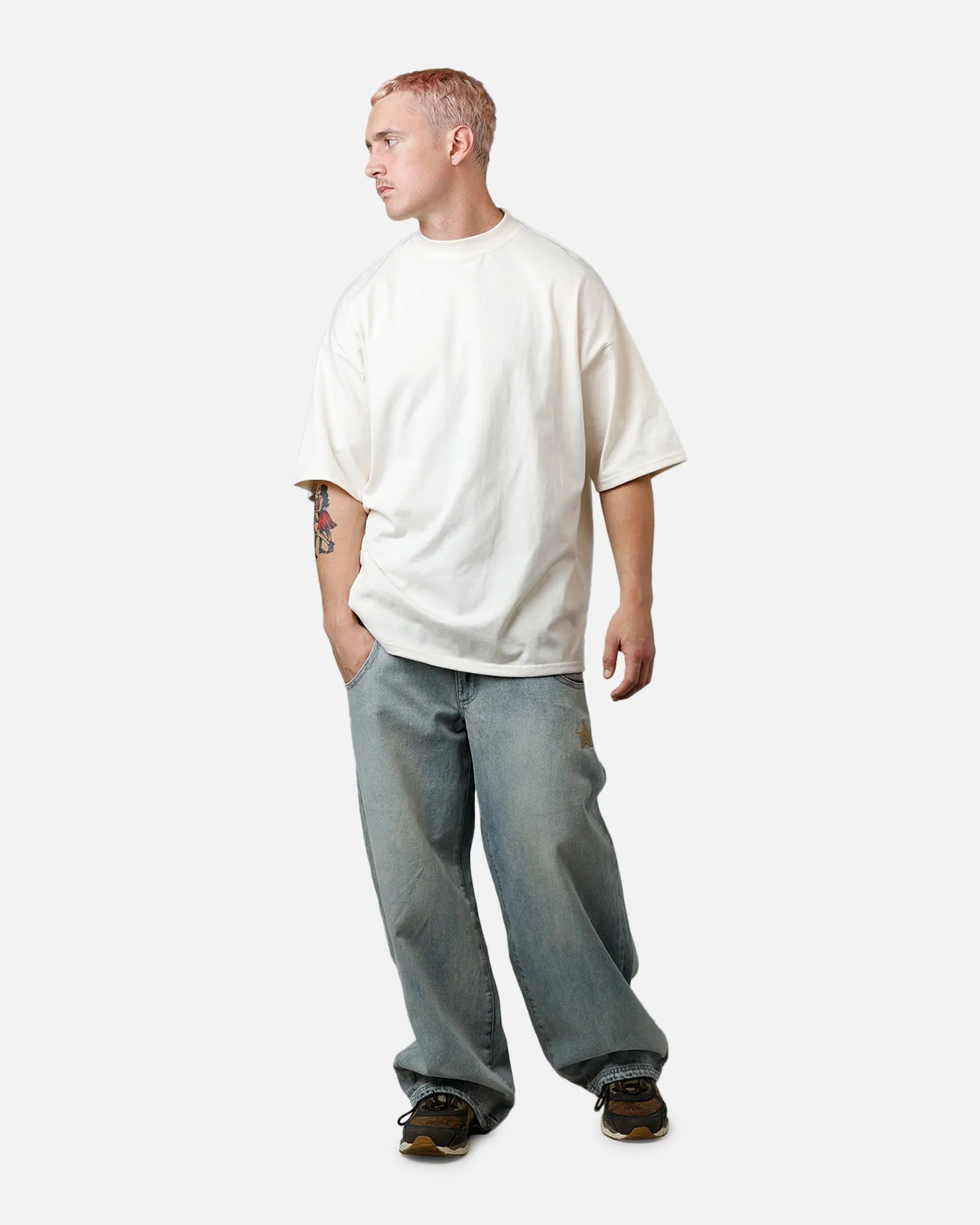 Culture Kings Everyday Mock Neck T-Shirt Off White sold by Culture Kings product image thumbnail 3