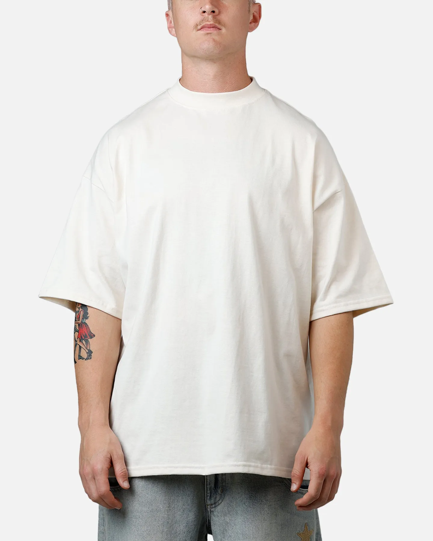 Culture Kings Everyday Mock Neck T-Shirt Off White sold by Culture Kings