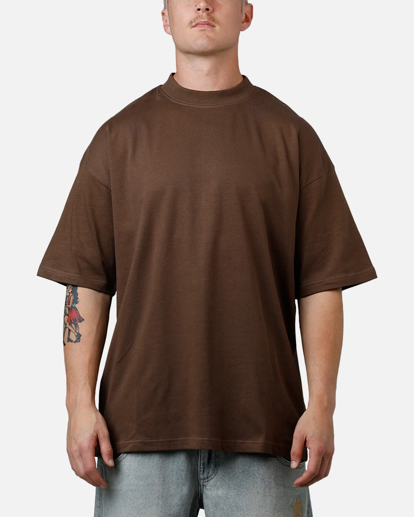 Culture Kings Everyday Mock Neck T-Shirt Brown sold by Culture Kings