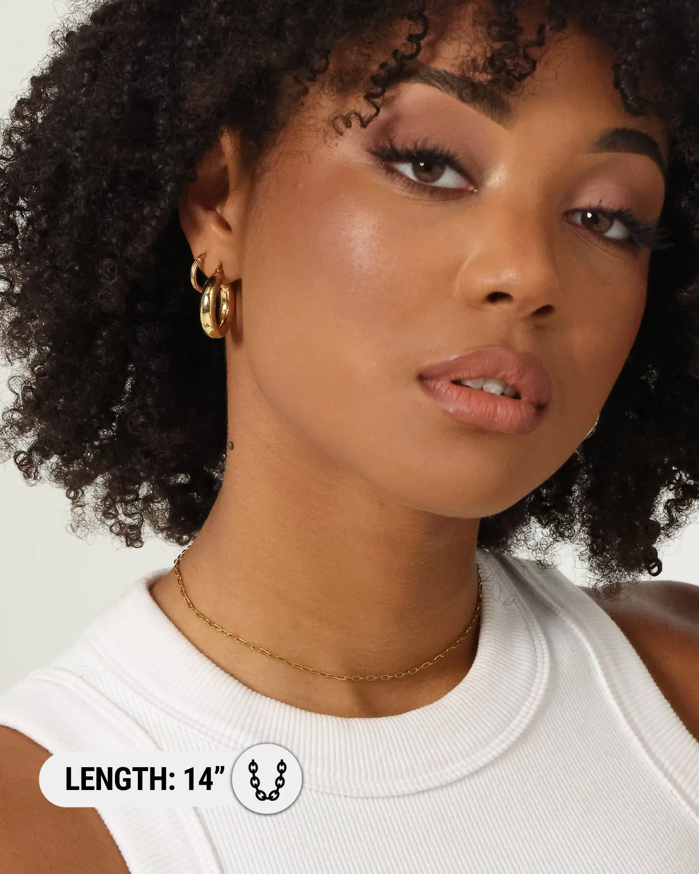 Raising Hell Women's Customisable Long Cable Necklace Gold sold by Culture Kings product image thumbnail 3