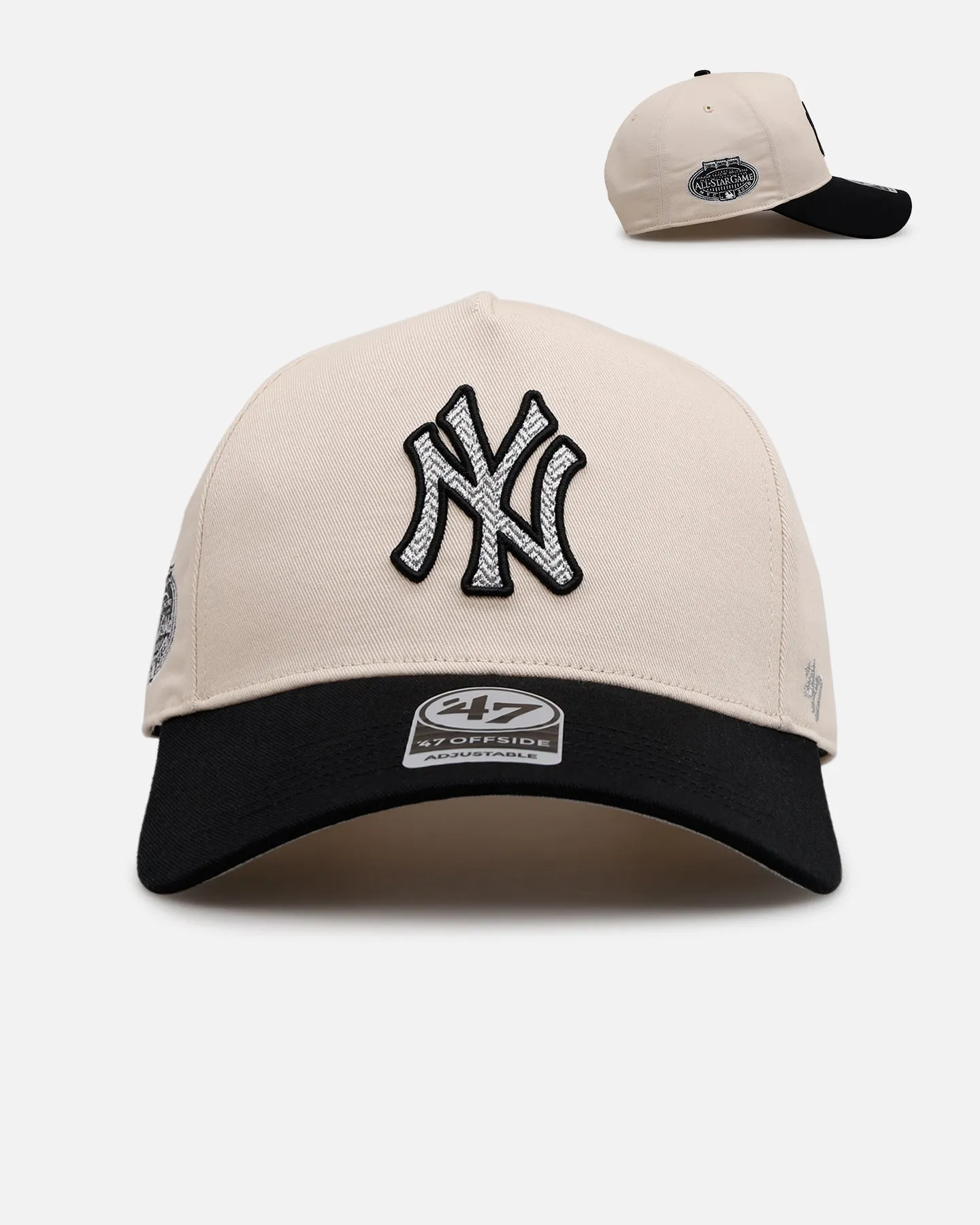 47 Brand New York Yankees 'Herringbone' 47 Offside Snapback Natural/Black sold by Culture Kings