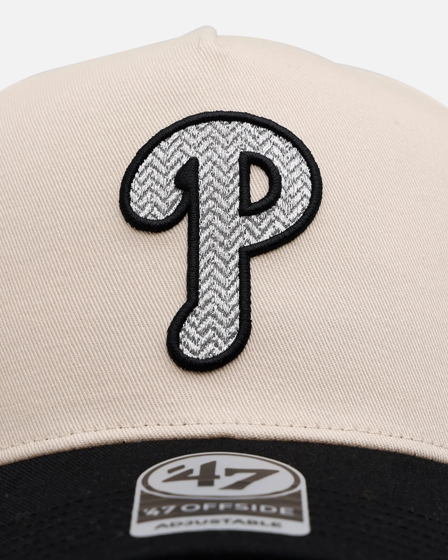 47 Brand Philadelphia Phillies 'Herringbone' 47 Offside Snapback Natural/Black sold by Culture Kings product image thumbnail 5