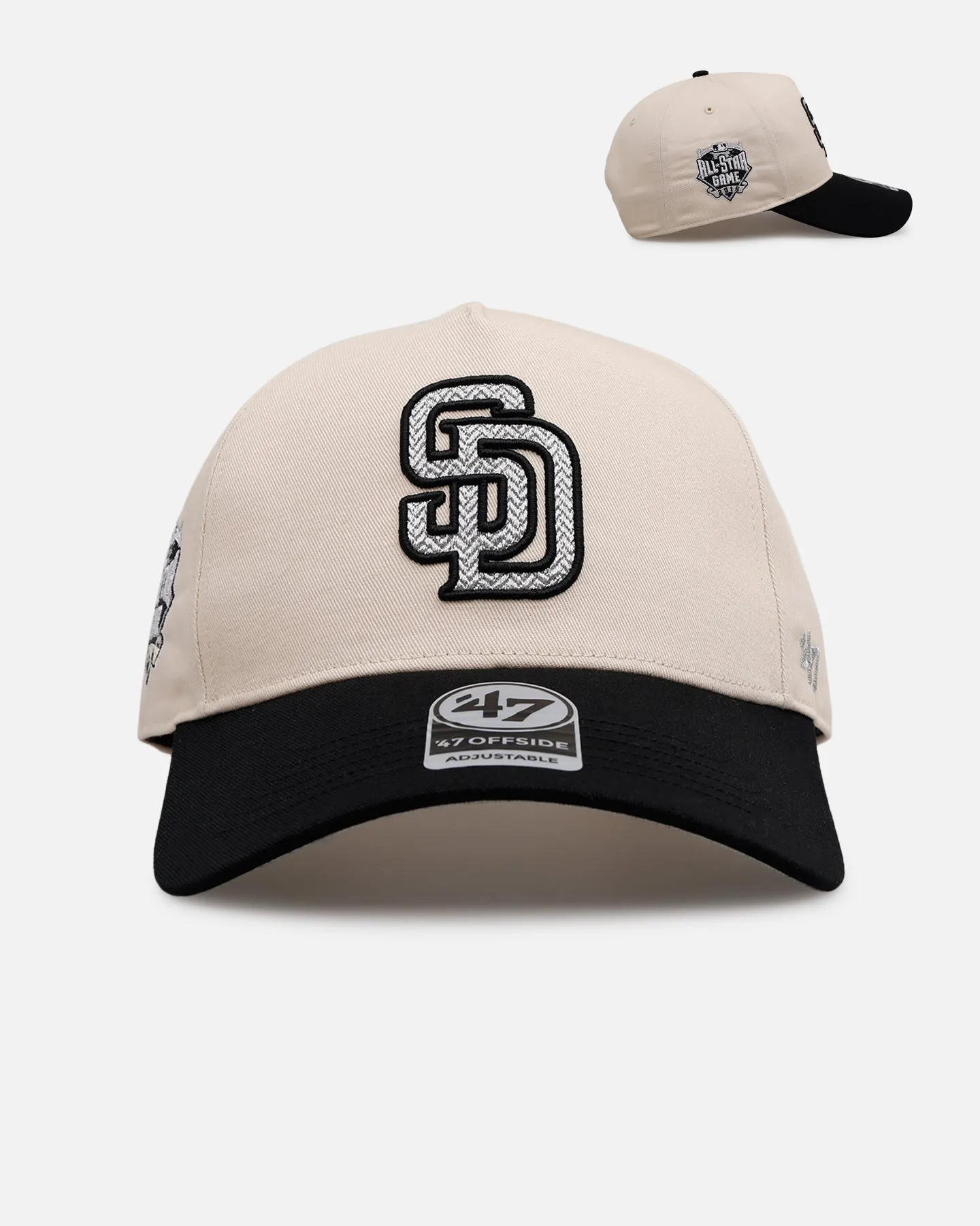 47 Brand San Diego Padres 'Herringbone' 47 Offside Snapback Natural/Black sold by Culture Kings