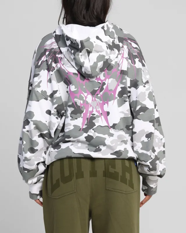 Loiter Draco Hoodie Snow Camo sold by Culture Kings