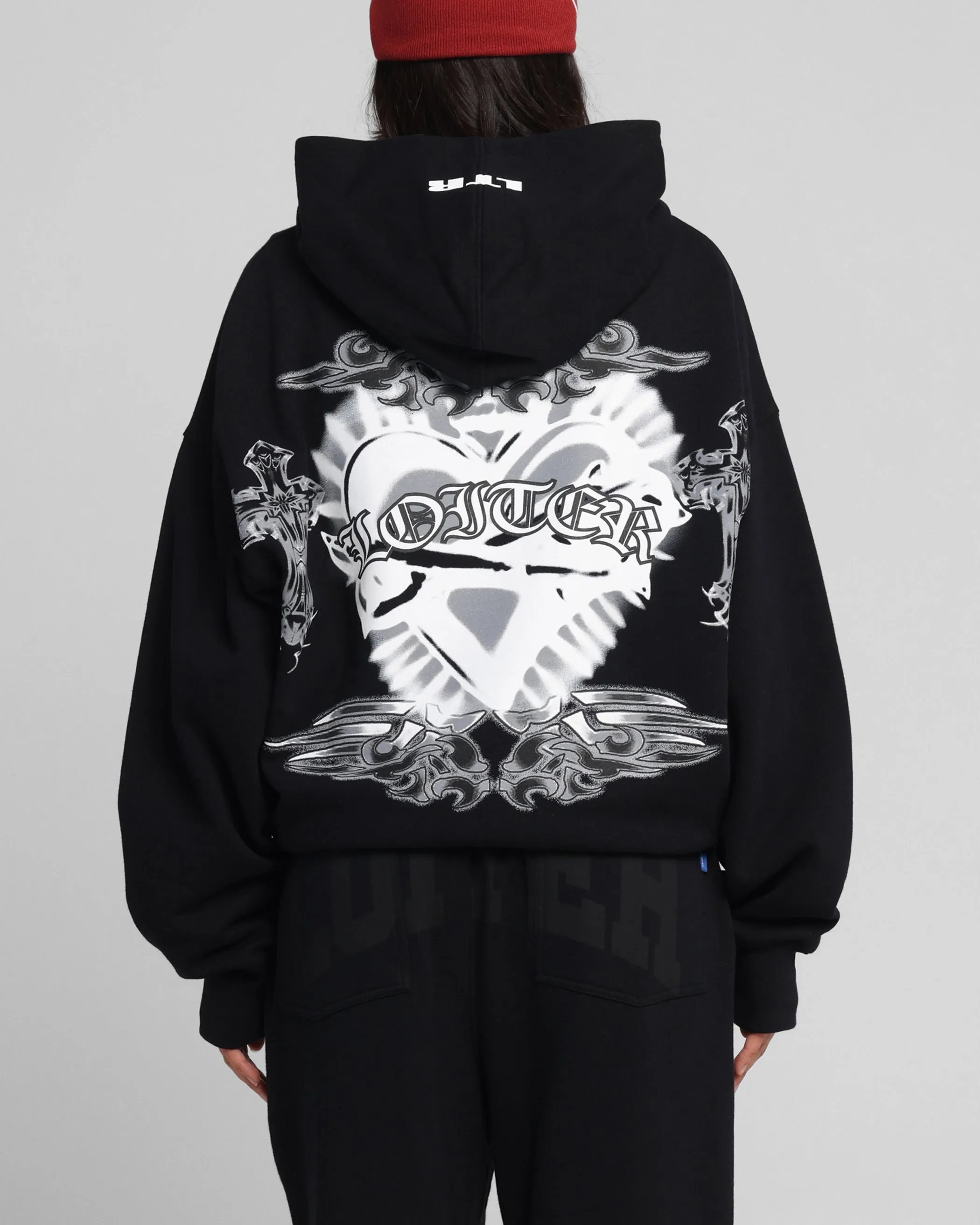 Loiter Hearts Zip Hoodie Black sold by Culture Kings product image thumbnail 2