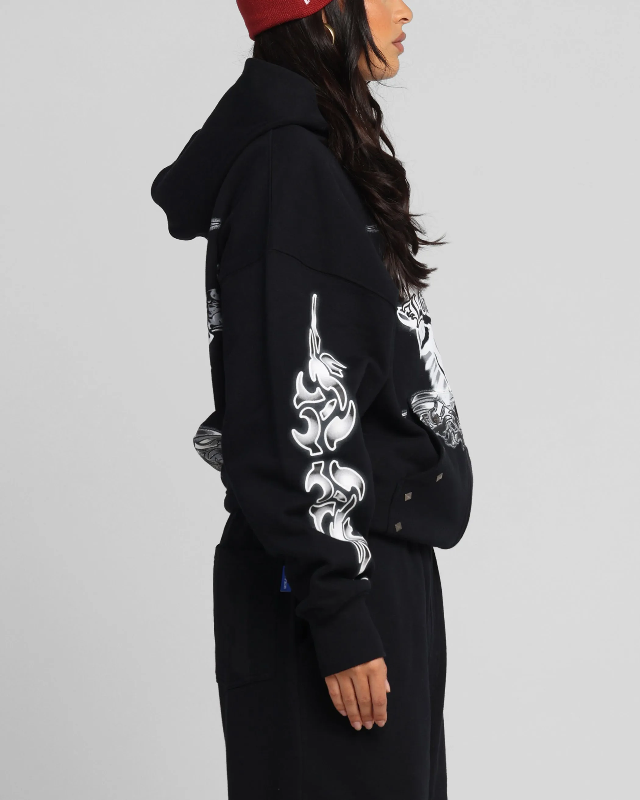 Loiter Hearts Zip Hoodie Black sold by Culture Kings product image thumbnail 5