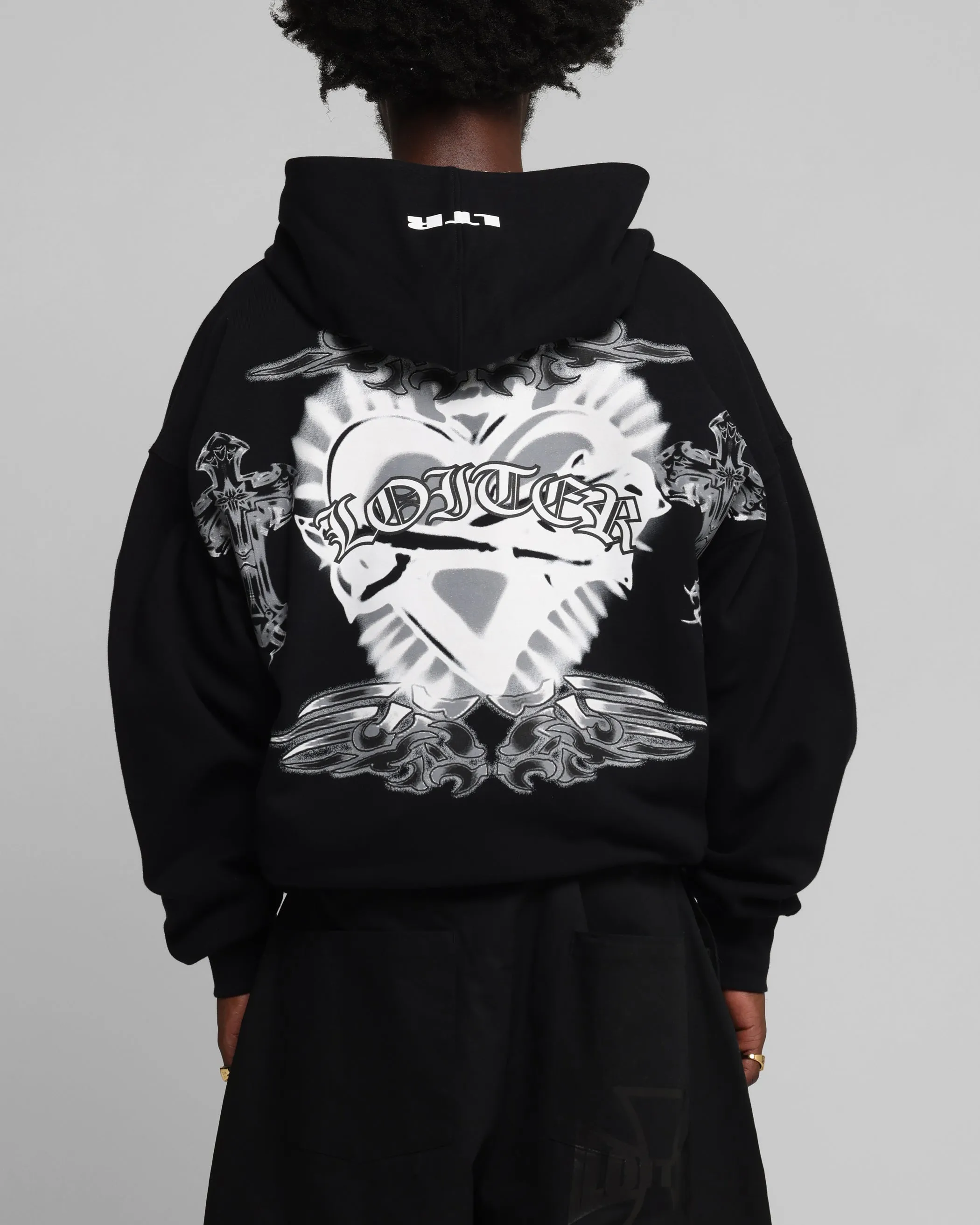 Loiter Hearts Zip Hoodie Black sold by Culture Kings product image thumbnail 2