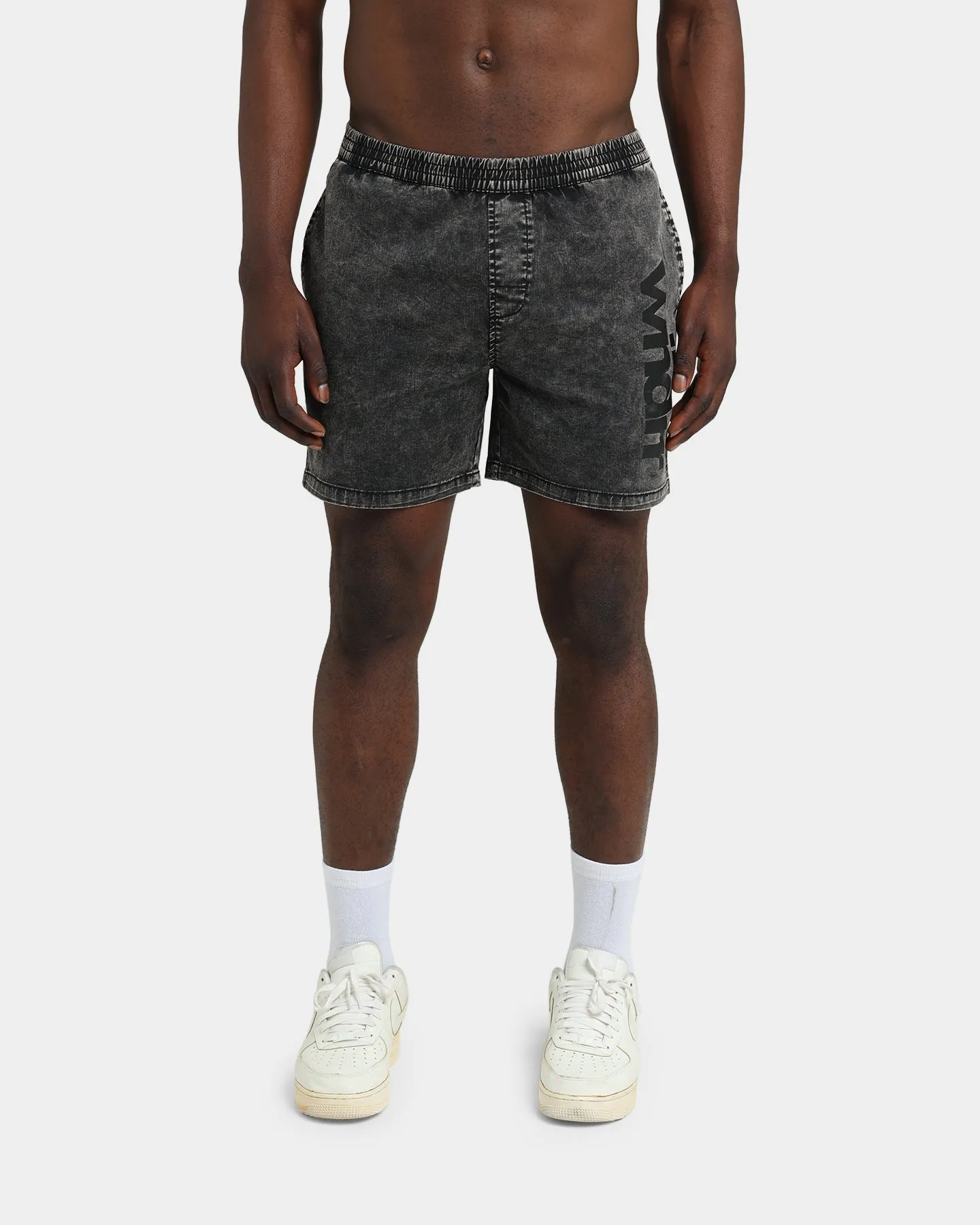 WNDRR Offcut Beach Shorts Washed Black sold by Culture Kings product image thumbnail 3