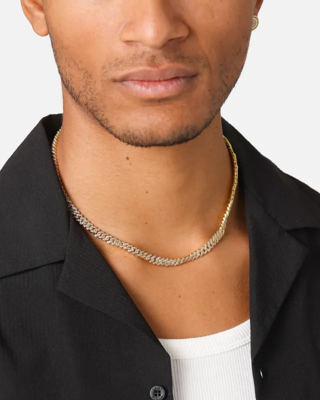 Saint Morta 6mm Iced Cuban Prong Chain Iced Gold sold by Culture Kings