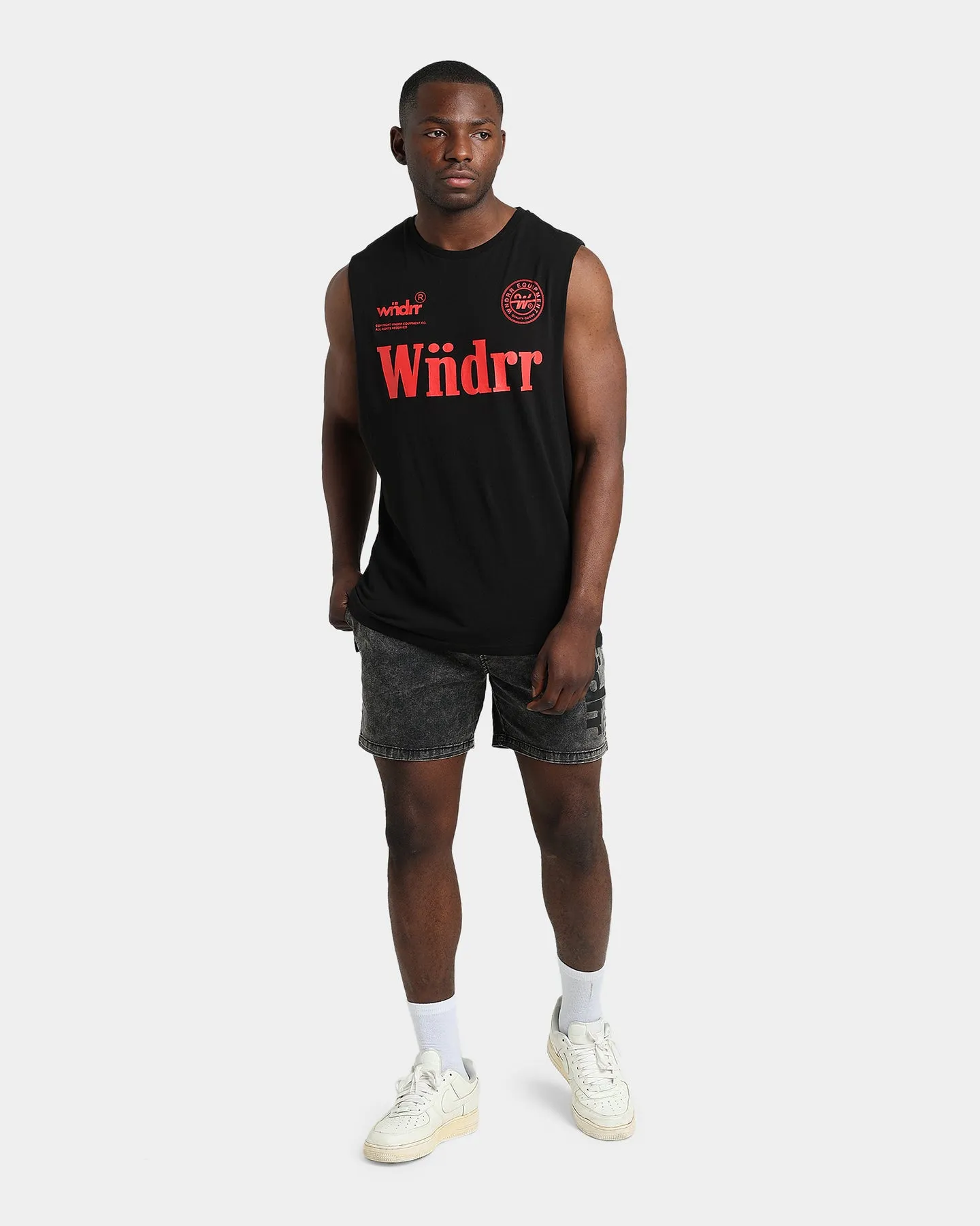 WNDRR Offcut Beach Shorts Washed Black sold by Culture Kings product image thumbnail 2