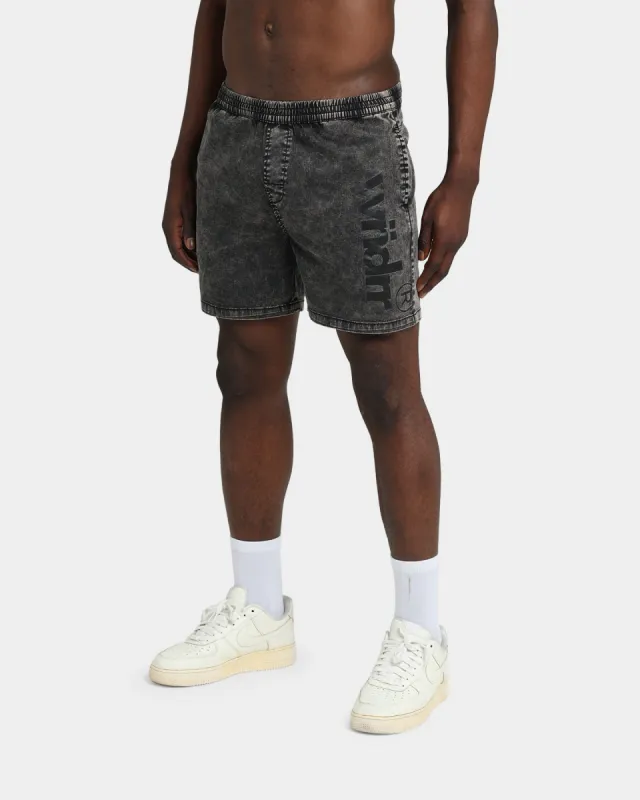 WNDRR Offcut Beach Shorts Washed Black sold by Culture Kings