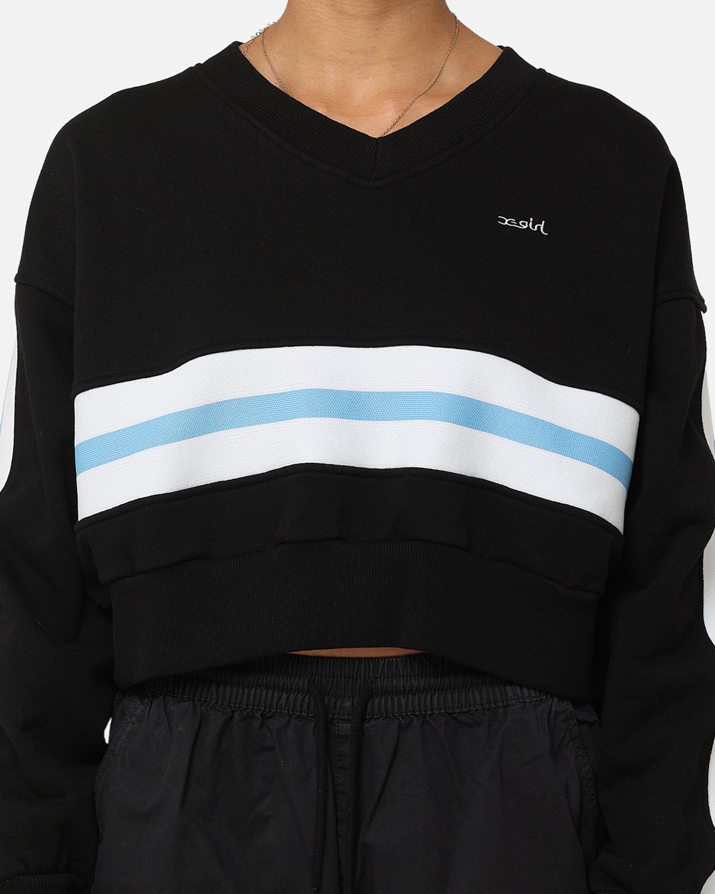 X-Girl Women's Panelled Sweat Top Black sold by Culture Kings product image thumbnail 3