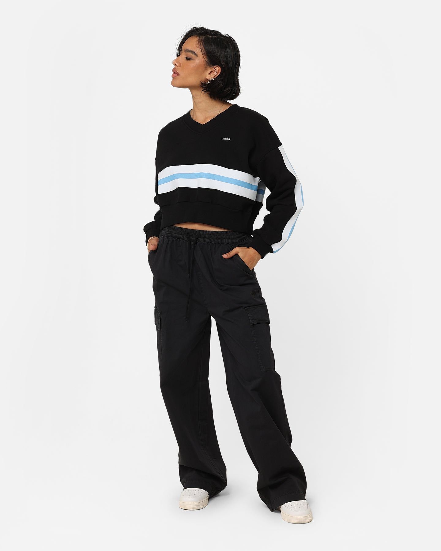 X-Girl Women's Panelled Sweat Top Black sold by Culture Kings product image thumbnail 2