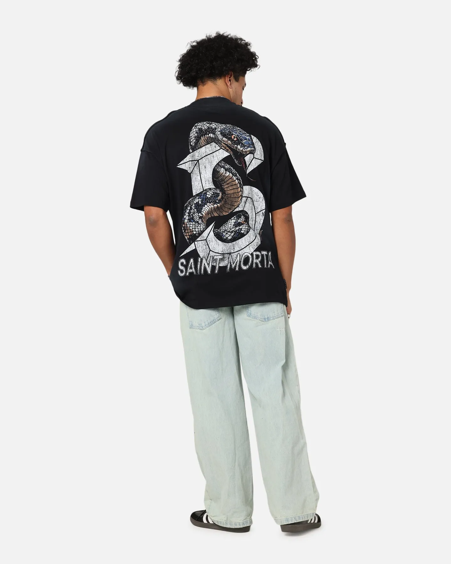 Saint Morta Venom Boxy T-Shirt Sunfade Black sold by Culture Kings product image thumbnail 3