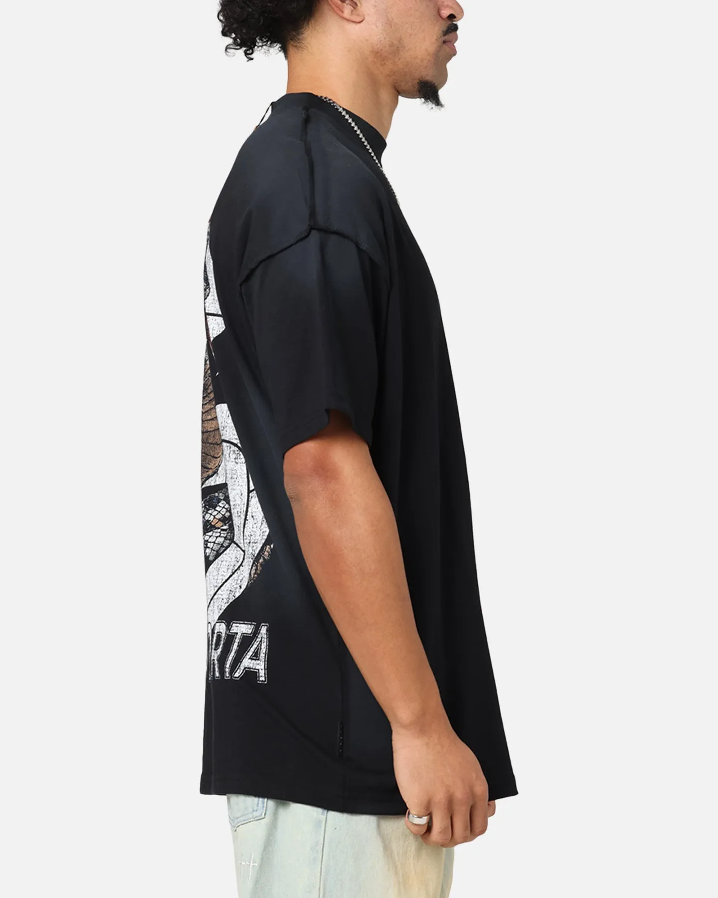 Saint Morta Venom Boxy T-Shirt Sunfade Black sold by Culture Kings product image thumbnail 5