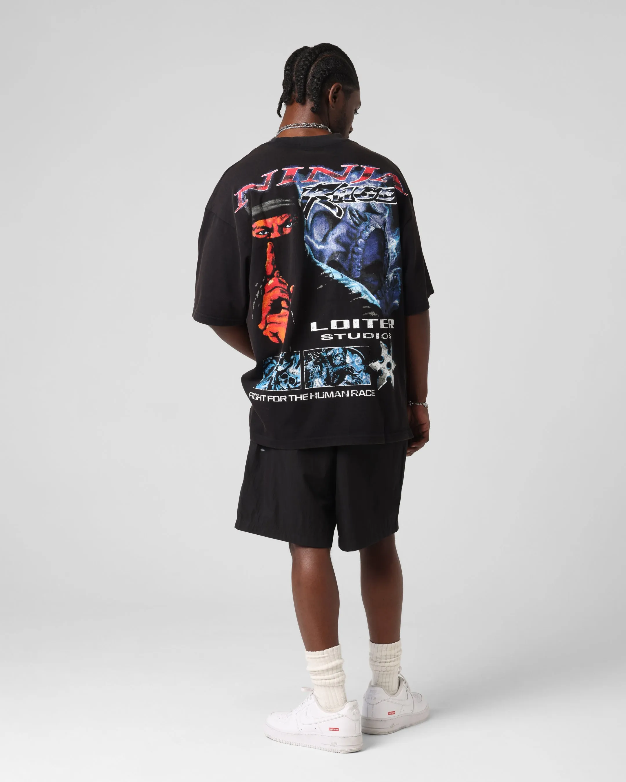 Loiter Ninja Vintage T-Shirt Vintage Black sold by Culture Kings product image thumbnail 3