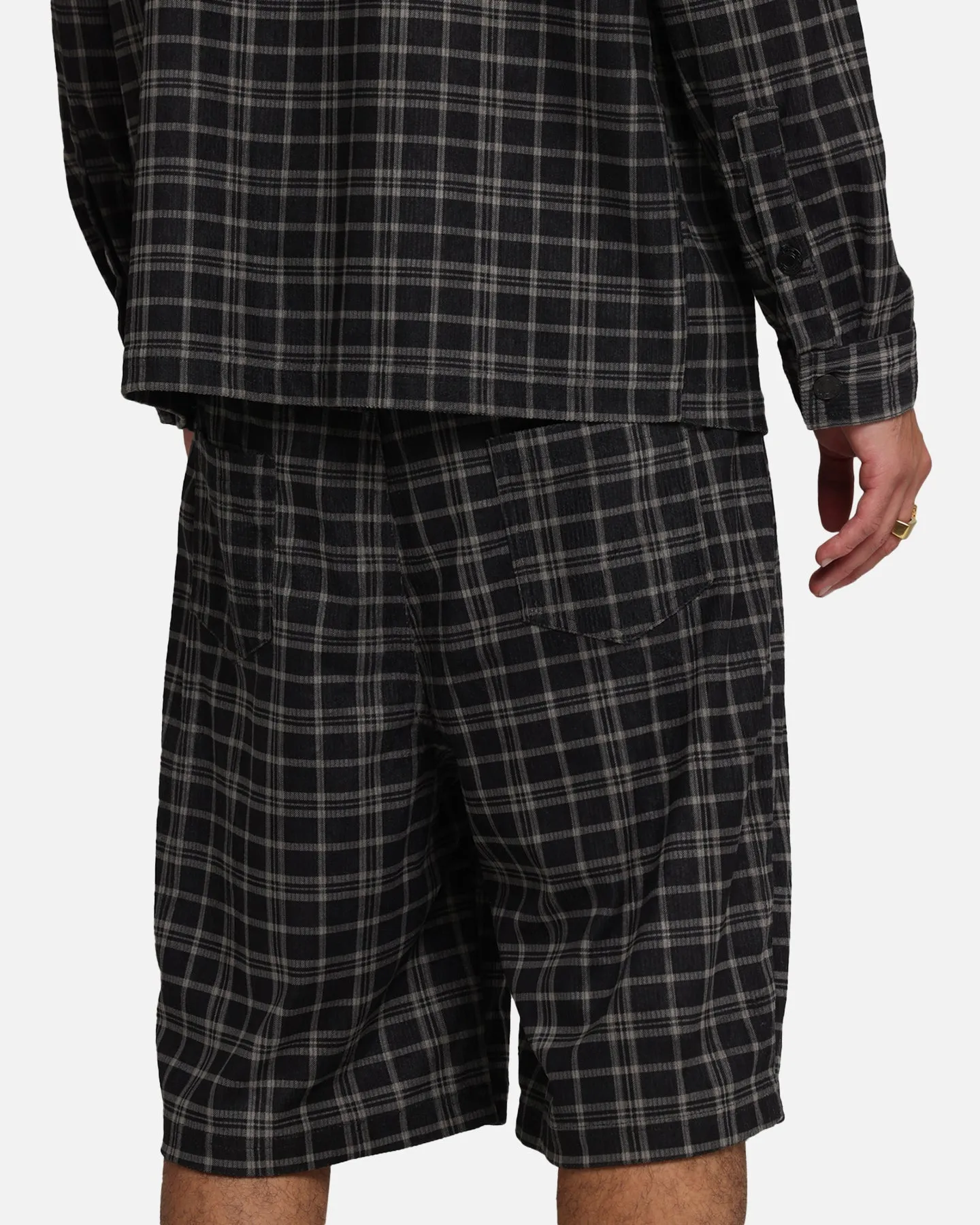 XXIII Plaid Corduroy Jorts Black/Grey sold by Culture Kings product image thumbnail 4