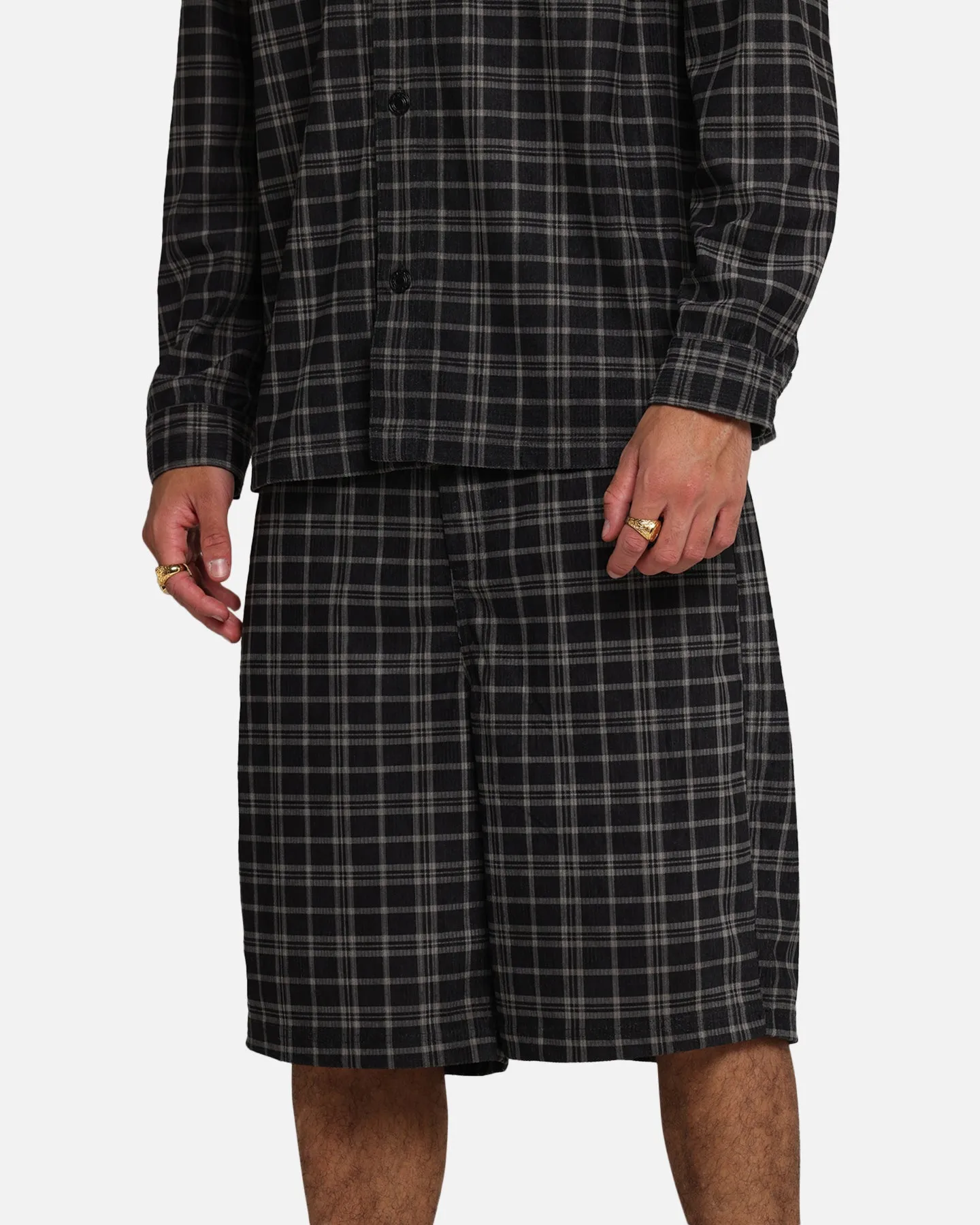 XXIII Plaid Corduroy Jorts Black/Grey sold by Culture Kings product image thumbnail 3