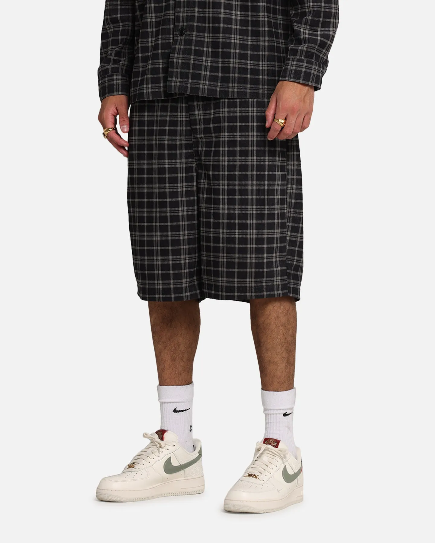 XXIII Plaid Corduroy Jorts Black/Grey sold by Culture Kings product image thumbnail 5