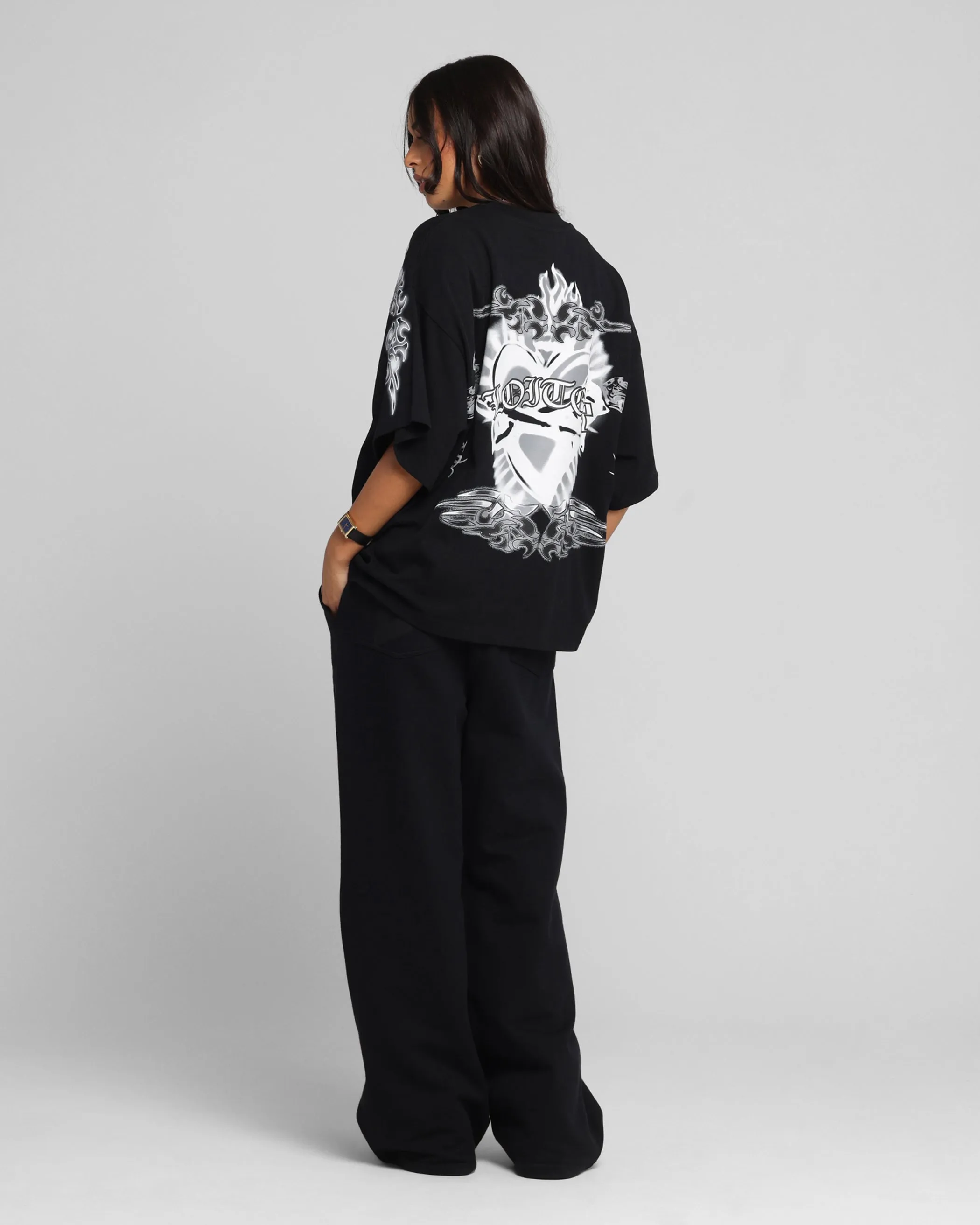 Loiter Hearts T-Shirt Black sold by Culture Kings product image thumbnail 4