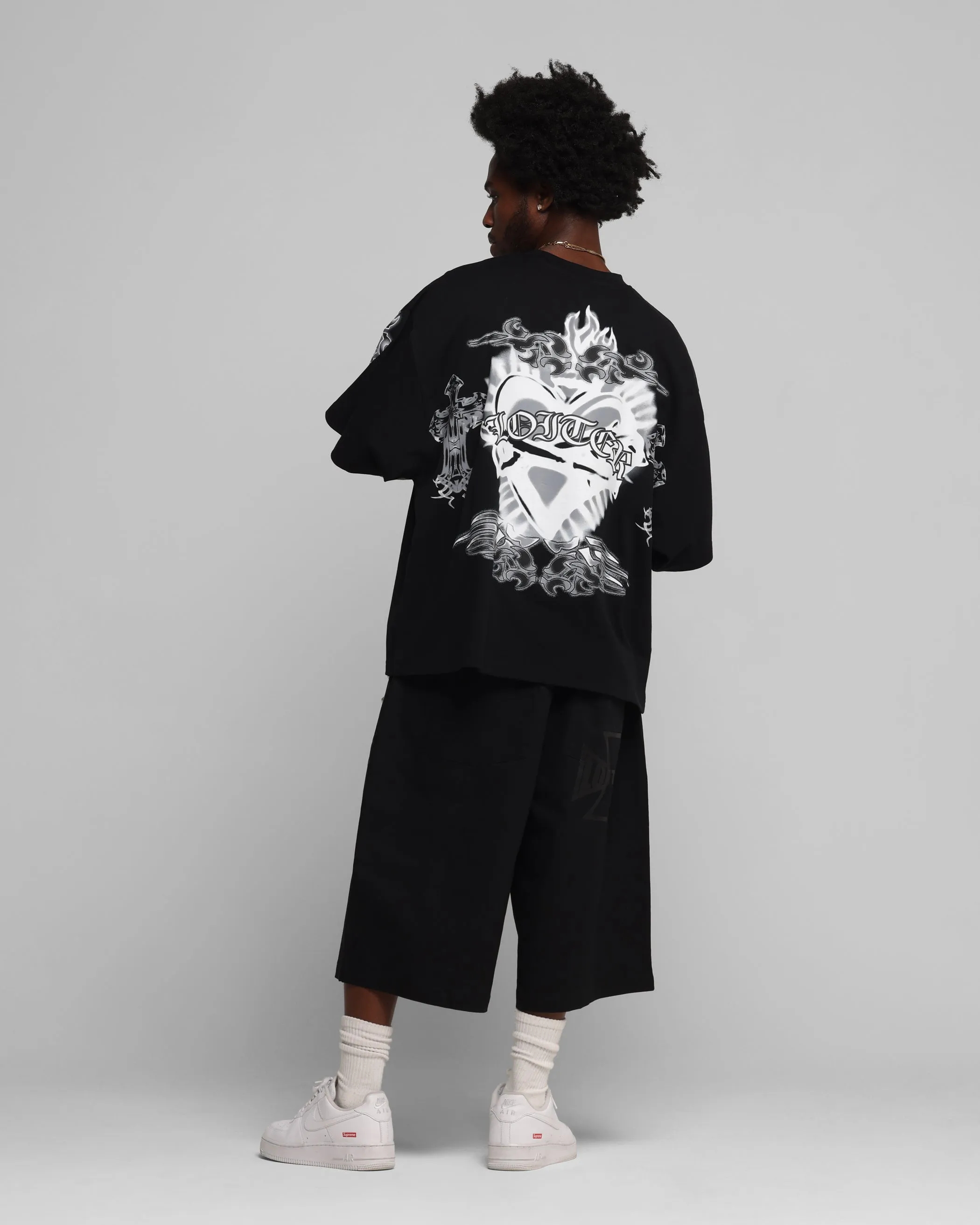 Loiter Hearts T-Shirt Black sold by Culture Kings product image thumbnail 4