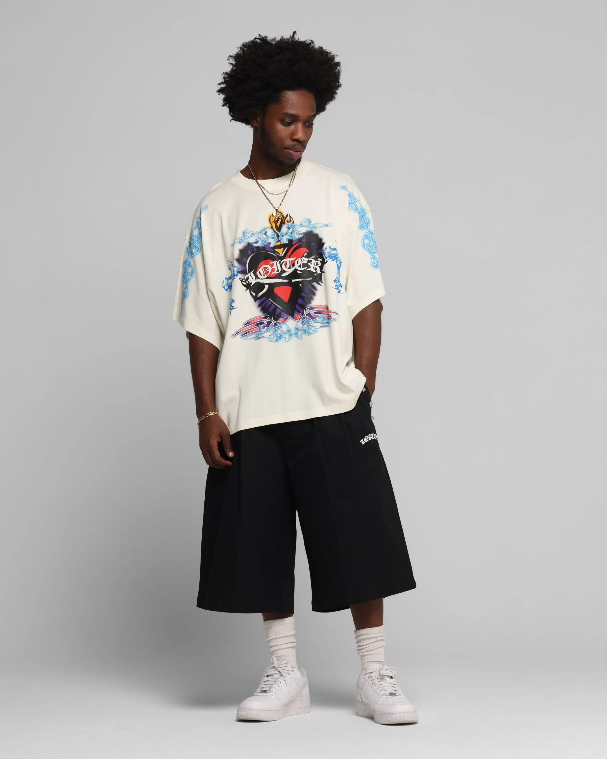Loiter Hearts T-Shirt Off White sold by Culture Kings product image thumbnail 3