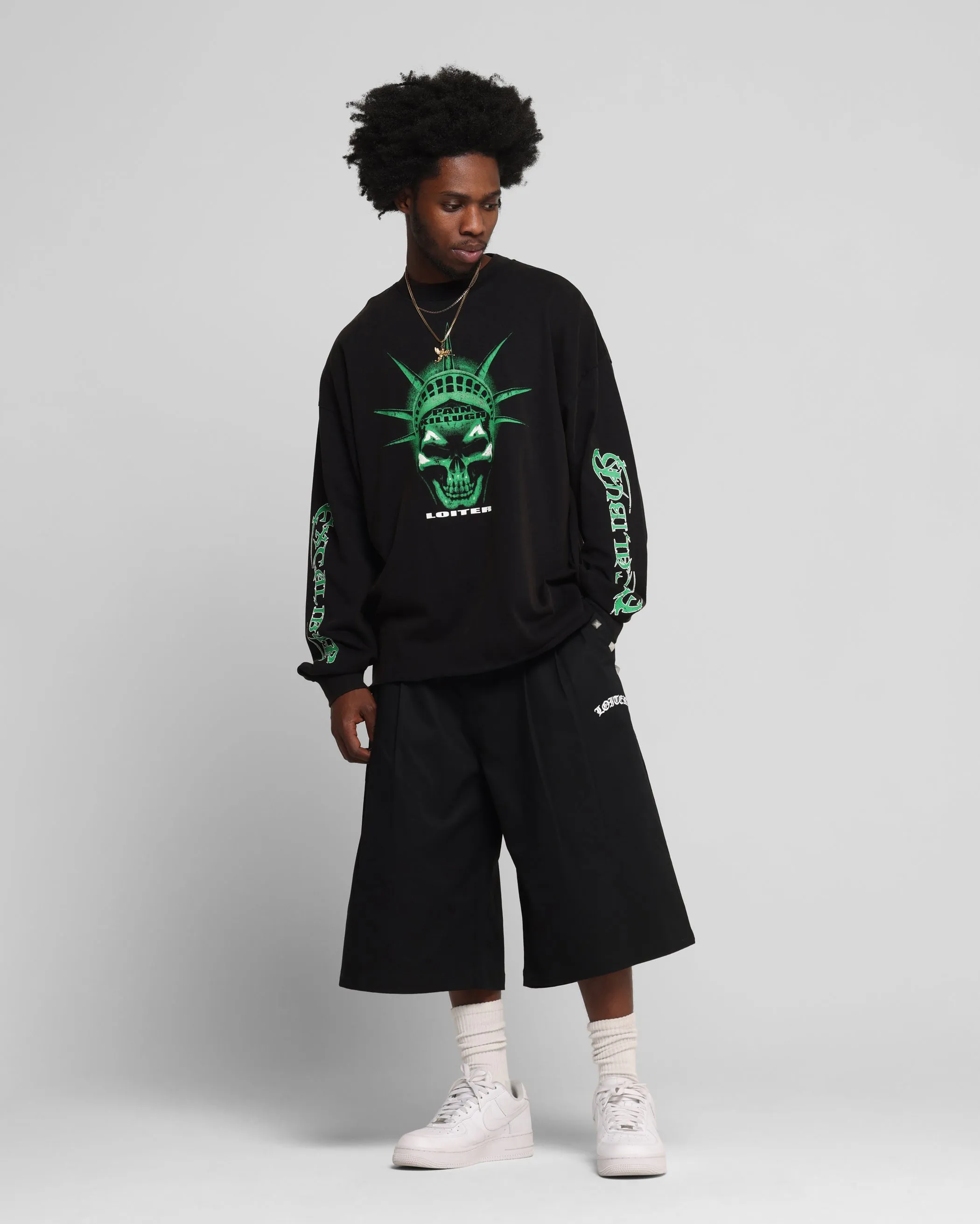 Loiter Liberty Long Sleeve T-Shirt Vintage Black sold by Culture Kings product image thumbnail 3