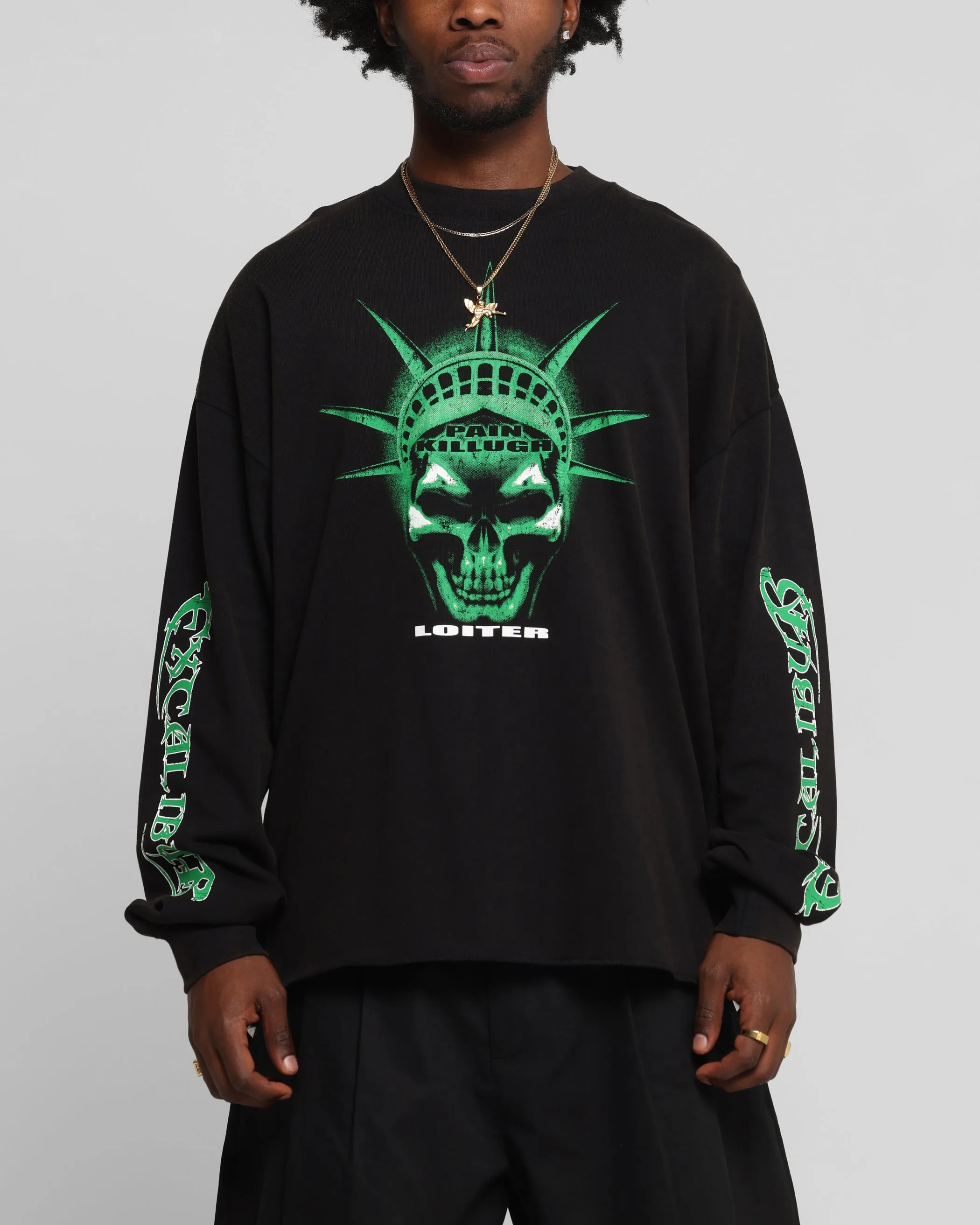 Loiter Liberty Long Sleeve T-Shirt Vintage Black sold by Culture Kings