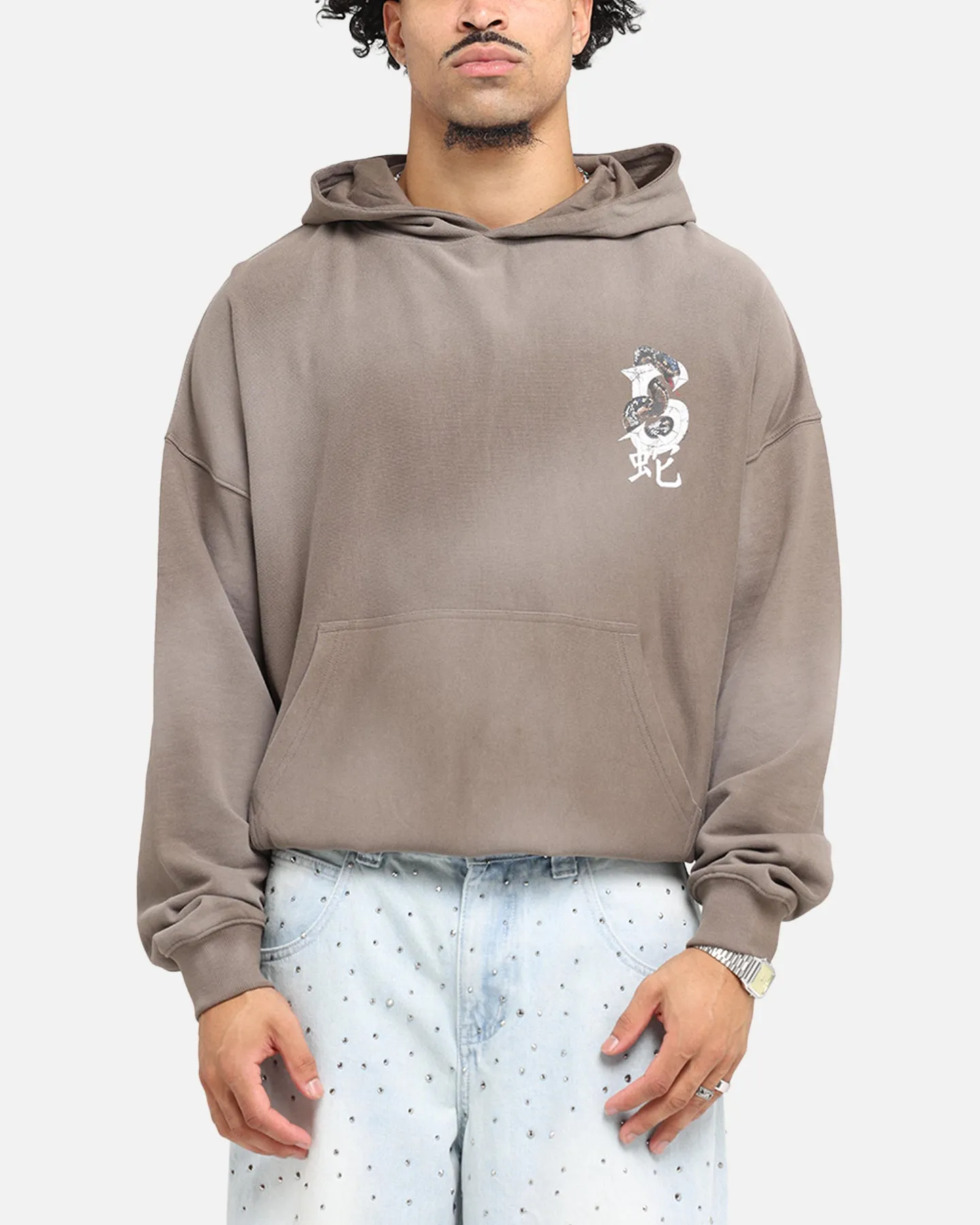 Saint Morta Venom Boxy Hoodie Sunfade Brown sold by Culture Kings product image thumbnail 2