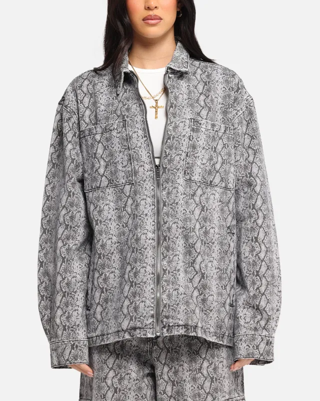 XXIII Snake Skin Jacket Black Snake Print sold by Culture Kings