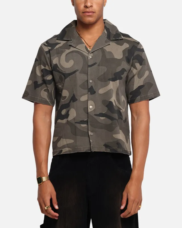 XXIII Washed Camo Button Up Shirt Camo sold by Culture Kings