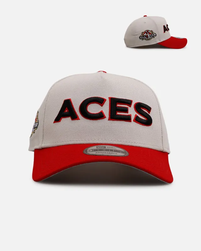 New Era Las Vegas Aces 'Aces' 9FORTY A-Frame Snapback Stone/Red sold by Culture Kings
