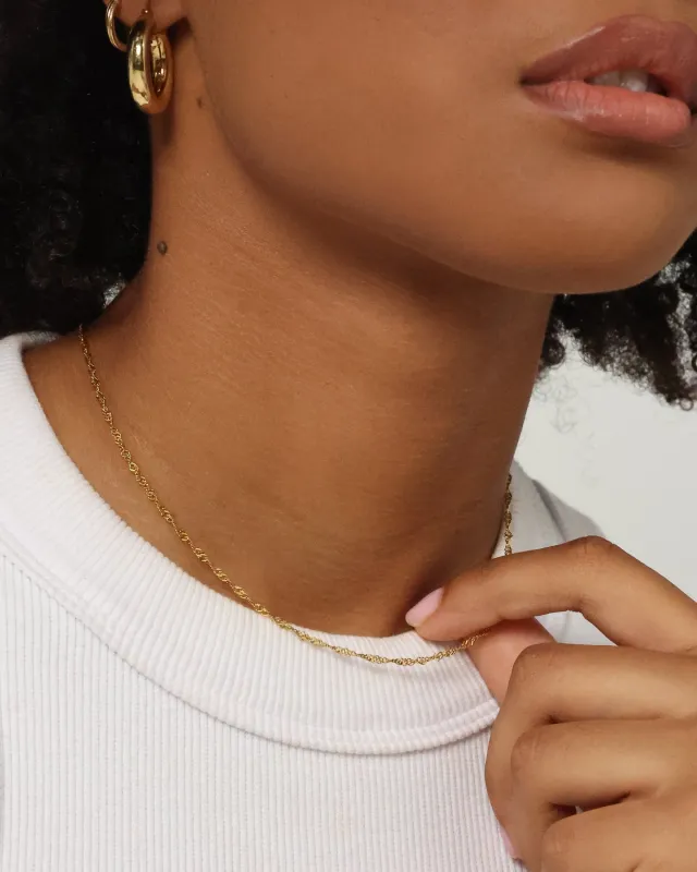 Raising Hell Women's Customisable Twist Necklace Gold sold by Culture Kings