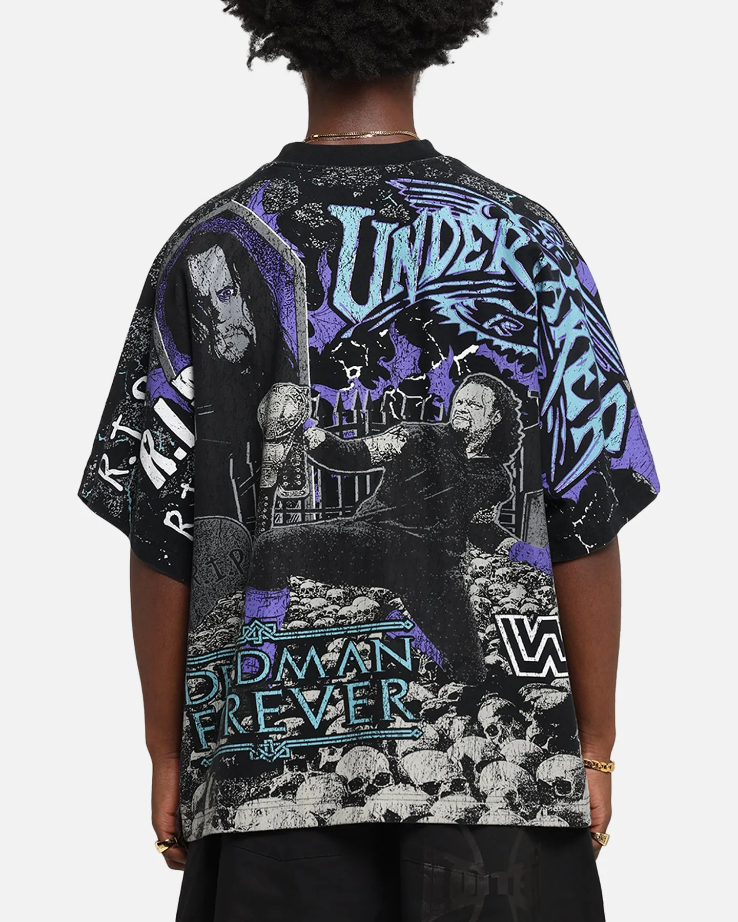 Culture Kings X WWE Undertaker All Over Print T-Shirt Black sold by Culture Kings product image thumbnail 2