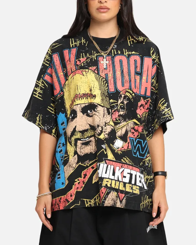 Culture Kings X WWE Hulk Hogan All Over Print T-Shirt Black sold by Culture Kings