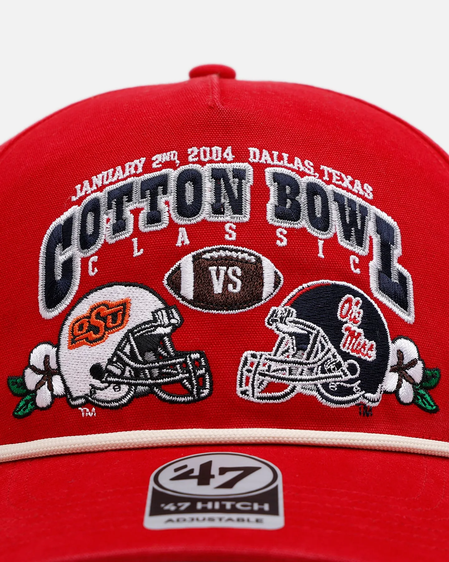 47 Brand Oklahoma State Cowboys Vs. Ole Miss Rebels 'Vintage Bowl Game 2.0' 2004 Cotton Bowl Hitch Snapback Vintage Red sold by Culture Kings product image thumbnail 5